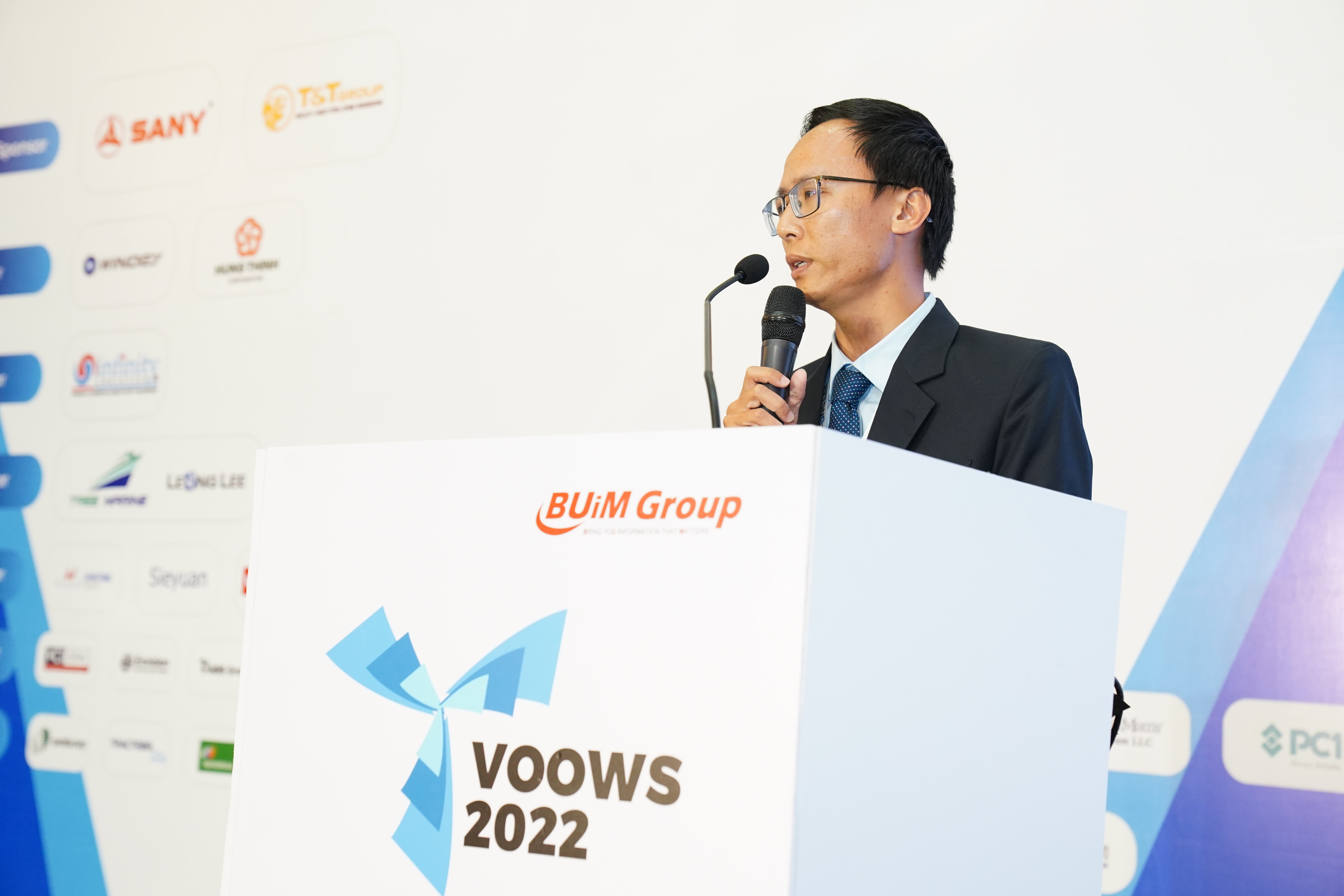 Ông Nguyễn Minh Nhất, Trưởng Bộ phận Kỹ thuật CWP (công ty thành viên thuộc Halcom Việt Nam) phát biểu tại Hội nghị